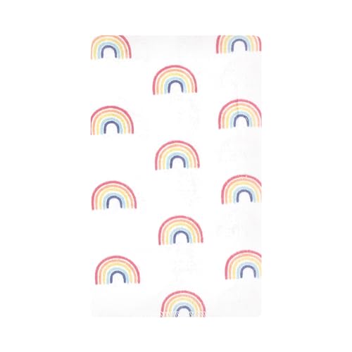 Image of Hudson Baby Unisex Baby Cotton Poly Flannel Burp Cloths, Creative Rainbow 10-Pack, One Size