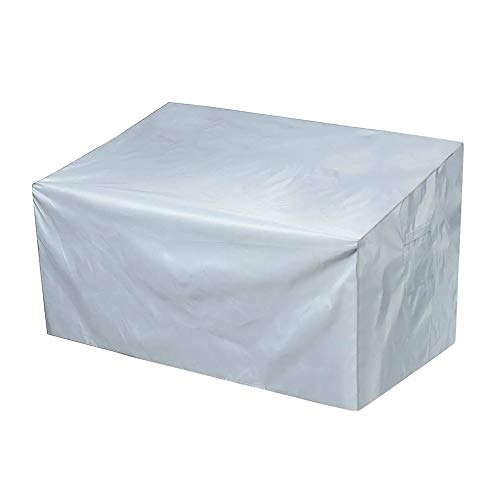 ODDINER Patio Furniture Covers Outdoor Durable Waterproof 2 Seater Garden Patio Furniture Chairs Sofa Bench Seat Covers Silver Outdoor Furniture Dust Cover (Color : Silver, Size : 60cm)