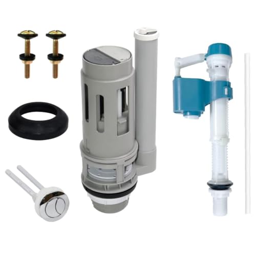 Image of 2-In Dual Flush Valve Replacement Kit with Metal Bolts | Extendable Fill Valve,Adjustable Rod Length,2-Piece Toilet Tank Repair Parts