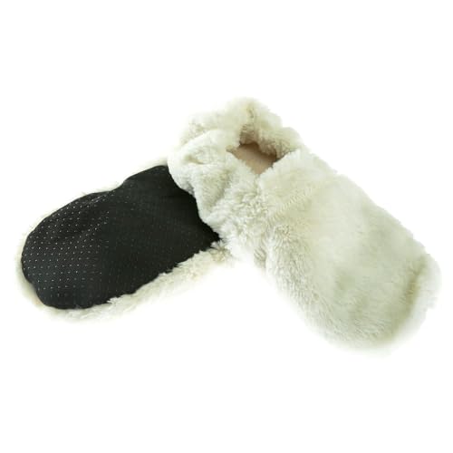 Pelucho - Chaussons Chauffants - Bien-Être, Chaleur et Douceur - Bouillotte Sèche Micro-Ondable - Grains de Blé et Fleurs de Lavande - Fabriqués en France