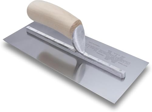 MARSHALLTOWN Stainless Steel Finishing Trowel, 4 1/2 x 11 Inch Concrete, Masonry and Drywall Finishing Tool, Made in the USA, MXS1SS