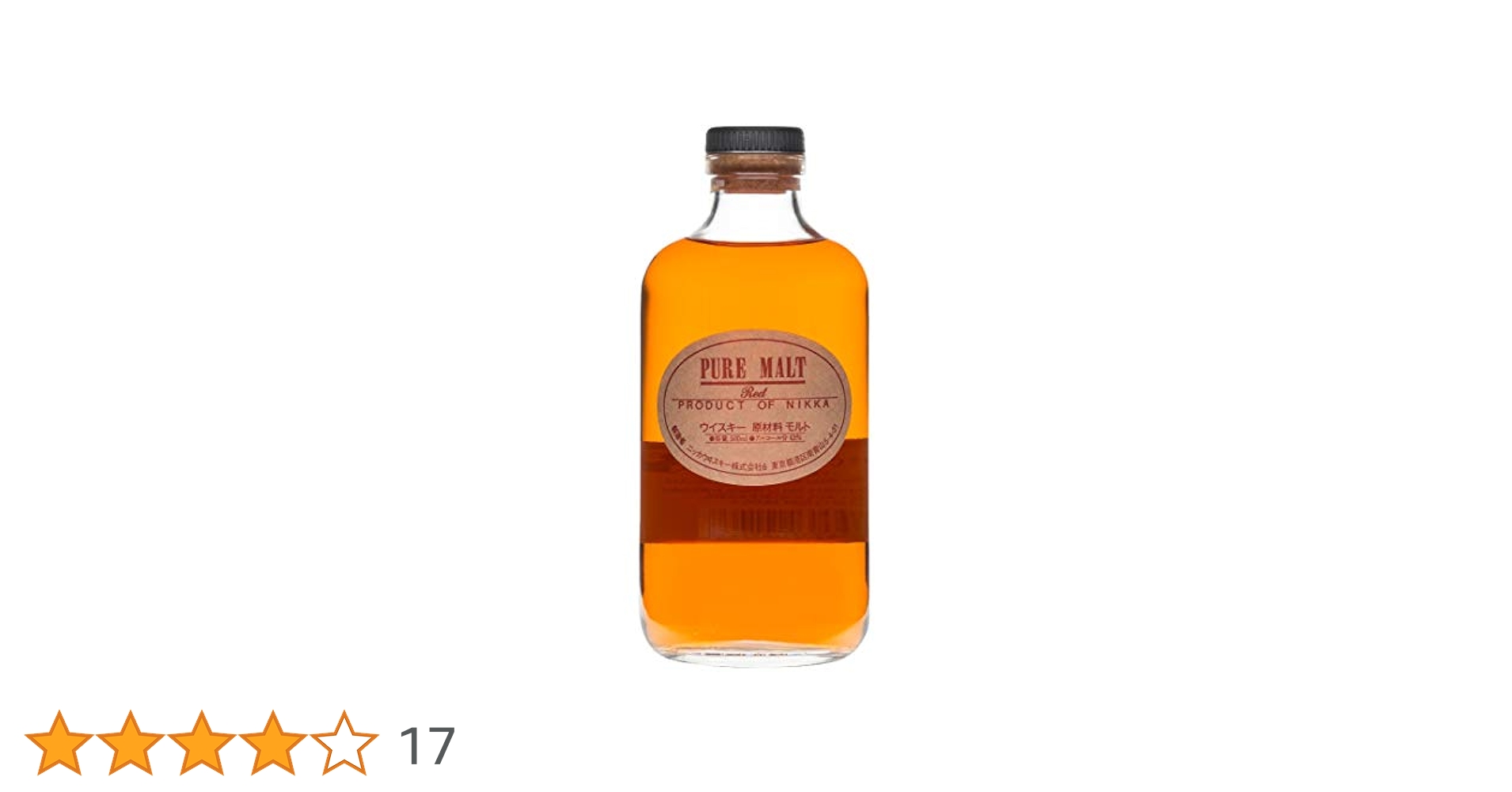 ▼２本セット▼ニッカピュアモルト レッド　500ml 43% Amazon.co.jp: ピュアモルト レッド [ ウイスキー 日本 500ml