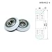 WLEAVTPAP 10 Pieces 6x22x6 mm POM Coated Roller BSR60622-6 22 Diameter polyacetal Silent Wrapped Wheel 6 * Door and Window Guide
