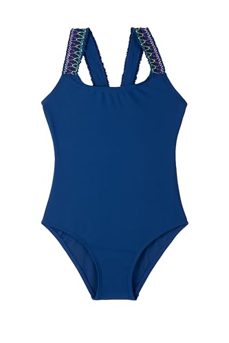 Image of Gottex Kids Ruffle Love Scoop Neck One Piece Swimsuit Chlorine Fade Resistant and Built-in UPF UV 50+ Protection
