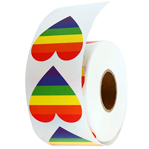Stickers Rainbow Heart Stickers Rainbow Stickers Gay Pride Mug Stickers Heart Rainbow Stickers Lgbt Autocollant Adhésif Roule Cover