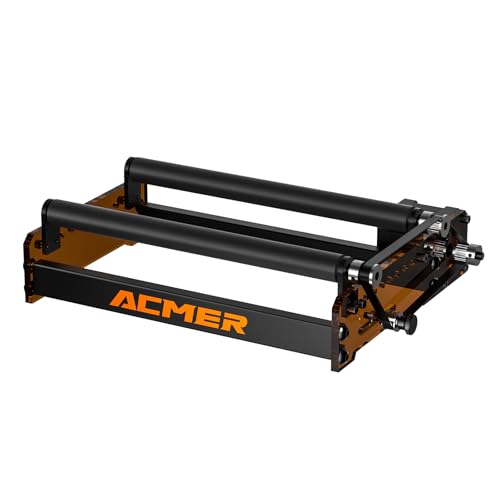 ACMER M3 Laser Rotary Roller 360 Y-Axis Rotary Module for Cylindrical Engraving Adjustable 6164mm Diameter Compatible with ACMER P3/P2/P1/S2/S1/P1 S Pro and Most Laser Engravers