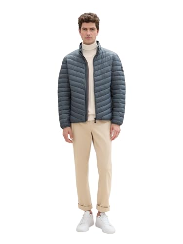 TOM TAILOR Herren Lighweight Steppjacke mit Stehkragen,28128 - Stormy Teal, M – Ansicht 4
