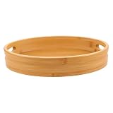 FRCOLOR Bandeja de Madera con Integrada Bandeja Natural para Servir Aperitivos y Snacks para SPA y Decoración Medidas