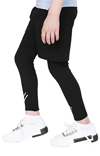 Badeke Boys 2 In 1 Running Compression Pants,Quick Drying Breathable Training Exercise Pants, Workout Athletic Legging Pants #TOP1