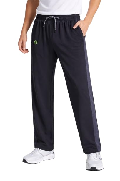 Men’s Casual Trousers with Drawstring Waist Regular Fit Comfortable Pajama Pants with Utility Pockets