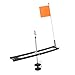 RiToEasysports Stainless Steel Ice Fishing Tip Up with Foldable Pole, High Vis Flag and Measuring Ruler for Ice Fishing Enthusiasts