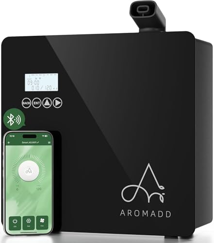 2025 Upgraded 3500 Sq.Ft Smart Scent Machine - HVAC System Whole House Aroma & Hotel Collection Diffuser Waterless Essential Oil Diffuser for Home Office 600ML Capacity Cold Air Tech (Jet Black)