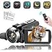 Video Camera Camcorder,Vlogging Camera Recorder for Youtube Full HD 1080P 30FPS 16X Digital Zoom Vlog Camera Support Night Vision Pause Function Time Lapse & Motion Detection
