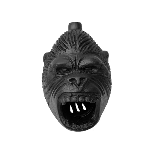 Aztec Death Whistle, Up To125+ Decibels Loud Real Screaming Aztec Death Whistle Loudest Authentic Human Authentic Human Sounding Screams Emergency Whistle Halloween Costumes Gift (Black)