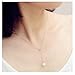 Olbye Pearl Pendant Necklace Silver Drop Necklace Choker Unique Necklace Jewelry for Women and Girls (Silver)