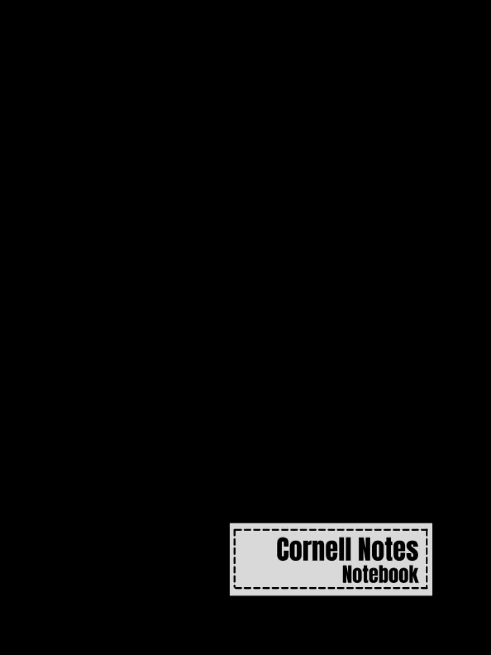 Cornell Notes Notebook: Note Taking Notebook (Universal Notes Taking with College Ruled Lines, Index And Table of Content / 125 Pages / 8.25" x 11" Size/Black Cover