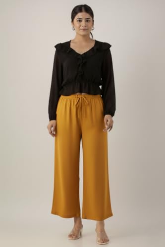 Image of Moirai Super Soft Viscose Rayon Palazzo Pants for Women Relaxed & Regular Fit Solid Palazzo for Women & Girls Casual Ethnic Wear