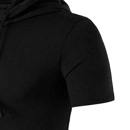 Sweat à capuche décontracté à manches courtes anti-transpiration - 7
