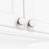 ELEBUILD 10 Pack Brushed Nickel Cabinet Knobs, Modern Dresser Knobs,Solid Round Kitchen Cabinet Knob