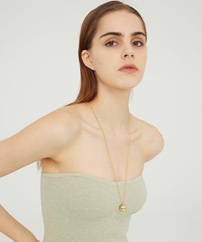 CANEVINKA 18K Gold Plated Pendant Long Chain Necklace Sweater Necklace Fashion Jewelry for Women2