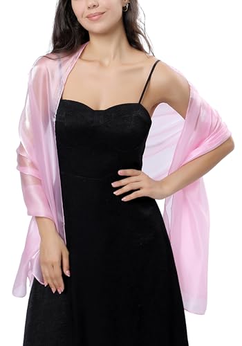 Womens Shawl Wedding Shawl Wraps for Evening Dresses Party Wraps Elegant Soft Sheer Chiffon Stole Bride Wedding Scarf