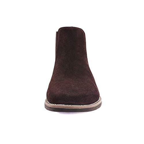 Bruno Marc Men's Suede Leather Chelsea Ankle Boots,Size 11,Dark/Brown,URBAN-06