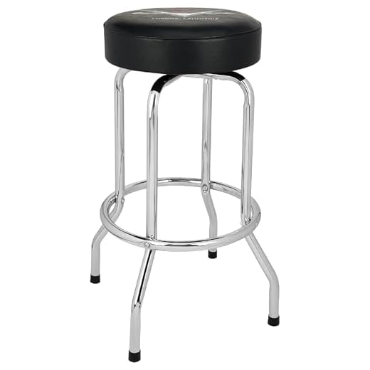 Fender® Custom Shop Chevron Logo Barstool, Black/Chrome, 30"