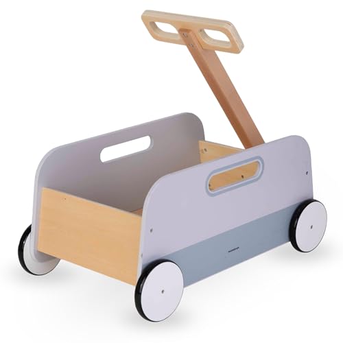 Chariot à jouets en bois : déambulateur et remorque enfant 58cm - 6
