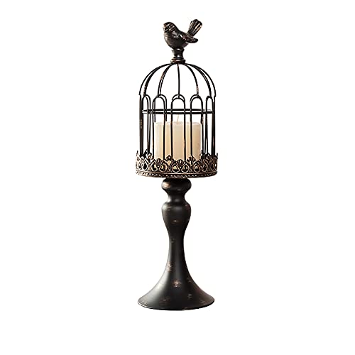 Bougeoir extérieur de style cage à oiseaux pour sécuriser vos bougies au jardin