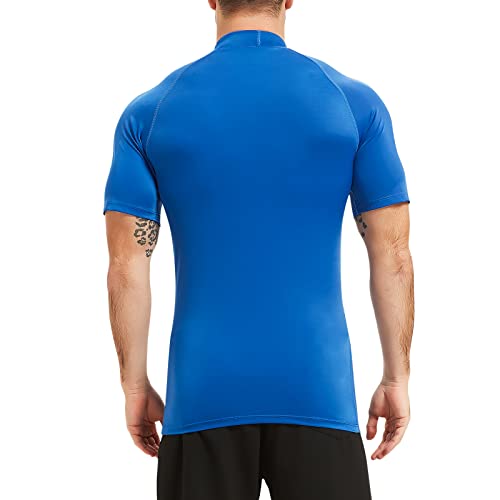 Mens Short Sleeve Rash Guard UPF 50+ Sun Shirts Fishing Running Swimming Quick Dry Tops for Men2