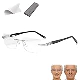 2026 Relieflogix Brille, Brille Die Sich Automatisch Der Sehstärke Anpasst mit Blaulichtfilter, Intelligente Brilles für Menschen Mittleren & Höheren Alters, Weiche Silikon-Nasenpads(Silber)
