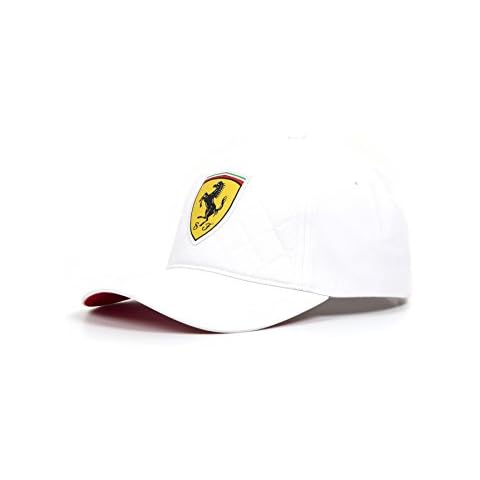 Ferrari White Men's Cap with Visor Cover