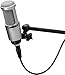 Audio-Technica AT2020 Kondensatormikrofon mit Nierencharakteristik (XLR Anschluss) für Voiceover, Podcasting, Gesang oder instrumentale Live-Aufnahmen, AT2020GM, Metal