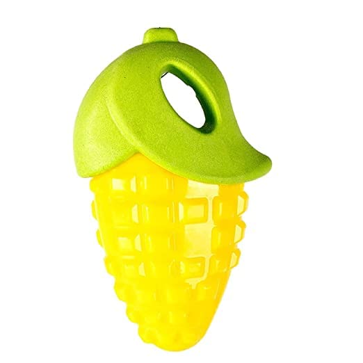 Pups&Pets Veggie Series Interactive Corn Squeaky Toys for Small Dogs, Puppies & Kitten