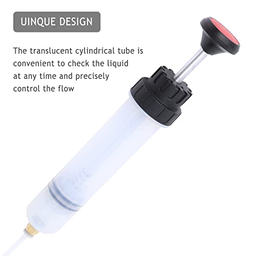 Poweka Oil Suction Syringe，200ML(CC) Oil Liquid Extractor, Syringe Type