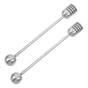 Ipetboom 2pièces Cuillère à Miel avec Manche Droit Adaptée Au Miel Confiture pour Thé Café Et Usage Quotidien