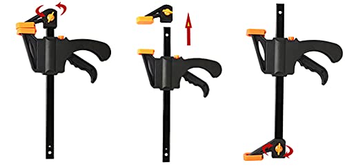 Black Duck Brand 4-Inch Ratchet Bar Clamp / 8-Inch Spreader For Photography, Woodworking, Crafts, And More! (12 Pack) #TOP5