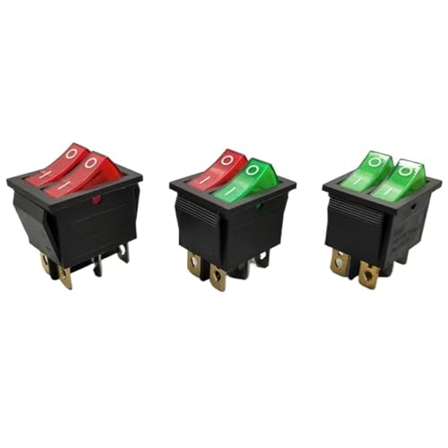 Interruptor de luz doble KCD8 para reparar fallos eléctricos en paneles de 16A 3