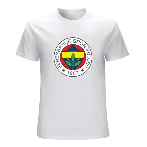 DOYEFZQC Men's Fenerbahce SPOR Kulubu Costum Tshirt White XL