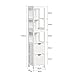 SoBuy Mueble Columna de Baño, Armario para Baño Alto,Estanterías de Baño-2 Puertas...