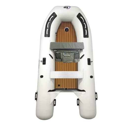 White Marlin 9.8' Air Floor EVA 2n1 Teak Foam Inflatable Air Floor Dinghy