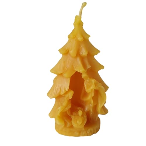 Bienenwachs Weihnachtskerzen 12 Bienenwachskerze - Krippen Kerze 9 cm aus 100% reinem Bienenwachs -...