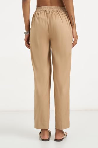 Image of Rangmanch by Pantaloons Women's Cotton Stretch Bottoms | Slim Tapered Fit | Mid Rise Waist | Ankle Length