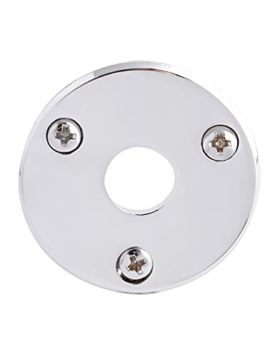 Bogart Guitar Jack Socket Plate Round Metal Output Jack Plate Cover For Guitar Bass Ukulele Banjo Mandolin With Mounting Screws Chrome. Hj 008-Cr #TOP5
