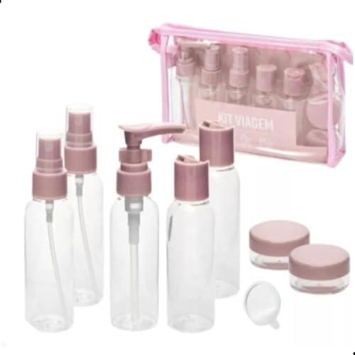Kit de Frascos p/Viagem de 9 Peças