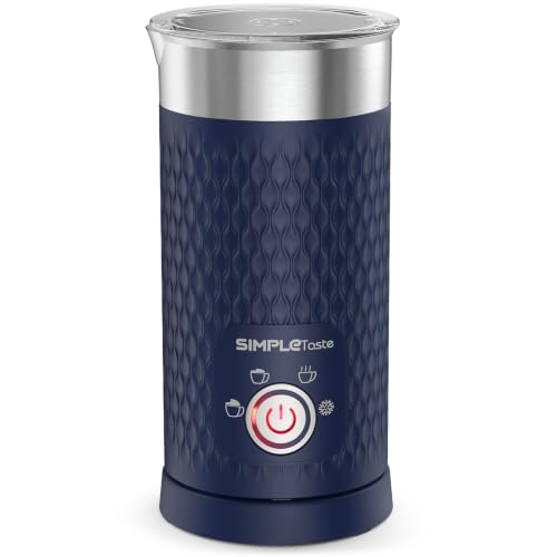 SIMPLETASTE Milk Frother, 4-in-1 Electric Automatic Milk Steamer, Navy