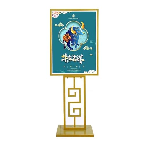 Présentoir d'affiches de style chinois or finitions haut de gamme