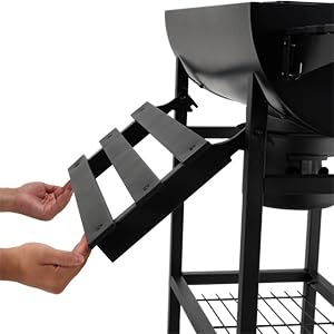 Teeno - Barbacoa de carbón de leña grande para barbacoa de carbón de madera con rejilla de cocción XXL de gran tamaño, termómetro, cajón de ceniza, ventilación ajustable (Upgraded (With Clip y