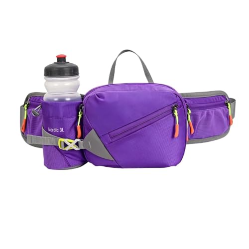 Cangurera con soporte para botella de agua compacta de 22x16x9 cm para running y pesca