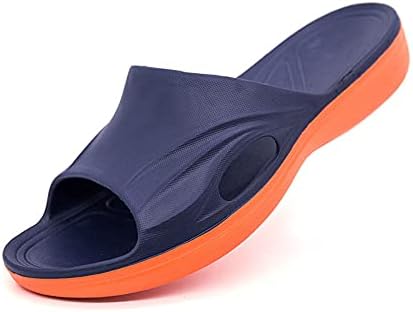 Dabeigouztuoxn mens sliders Men Slippers Shoes Summer Balmy Footwear Male  Water Shoes Slides Outside Rubber Flat Men Sandals Beach Shoes (Color :  Dark Blue Orange, Shoe Size : 8.5) : Amazon.co.uk: Fashion